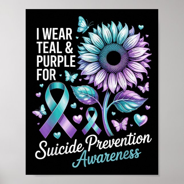 I Bära Teal&amp; Lila for Suicizin Prevention Aw Poster (Framsidan)