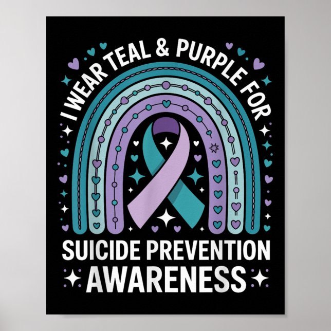 I Bära Teal&amp; Lila for Suicizin Prevention Aw Poster (Framsidan)