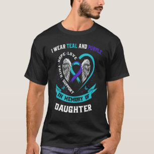 I Bära Teal and Lila for Daughicide Awaren T Shirt