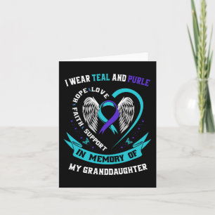 I Bära Teal and Lila for Granddotter Suiciin A Kort