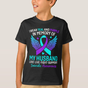 I Bära Teal and Lila for My Make Suicide Prev. T Shirt