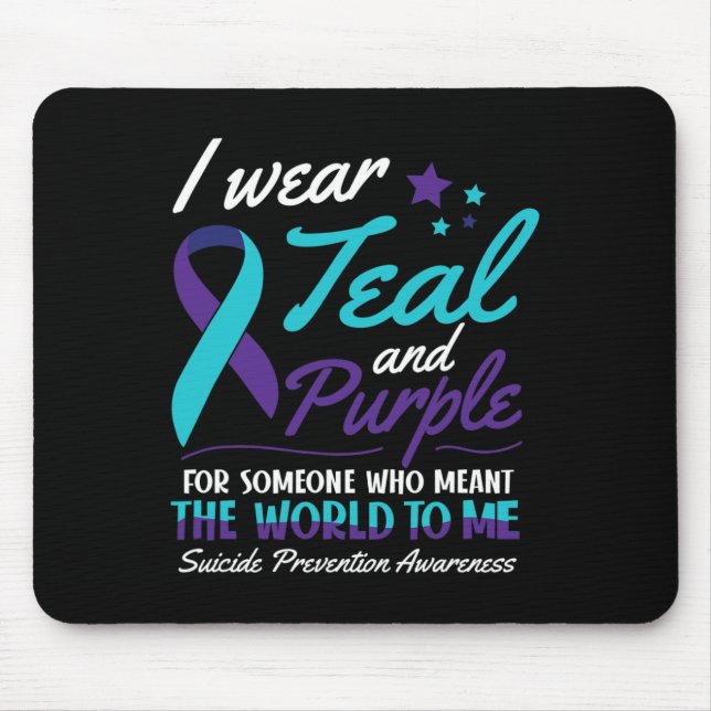 I Bära Teal and Lila Suicide Awareness Mental He Musmatta (Framsidan)