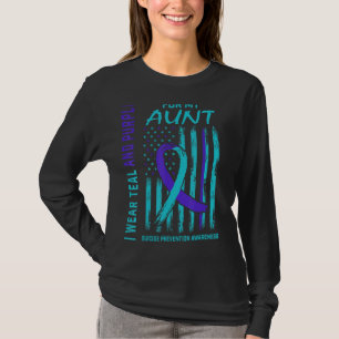 I Bära Teal and Lila Suicide Awareness Shirt Aun T