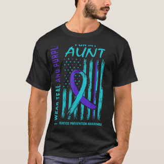 I Bära Teal and Lila Suicide Awareness Shirt Aun T Shirt