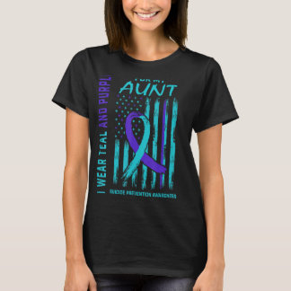 I Bära Teal and Lila Suicide Awareness Shirt Aun T Shirt