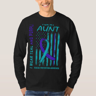 I Bära Teal and Lila Suicide Awareness Shirt Aun T Shirt