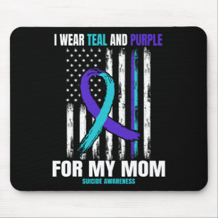 I Bära Teal and Lila Suicide Awareness Shirt Mamma Musmatta