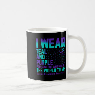 I Bära Teal and Lila Suicide Prevention Vecka Sep Kaffemugg