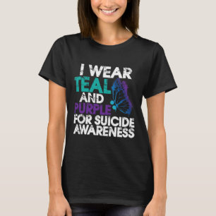 I Bära Teal and Lila support Suicizin Awareness 1 T Shirt
