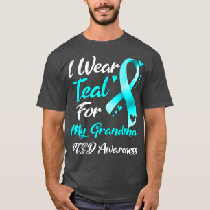 I Bära Teal for My Grandma PTSD Awareness T-Shirt
