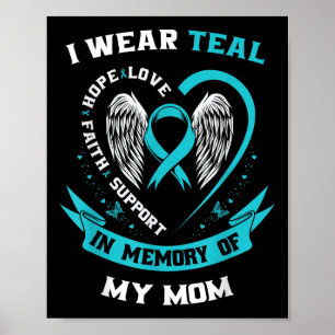 I Bära Teal for my Mamma Ovarian Canceness Awarene Poster