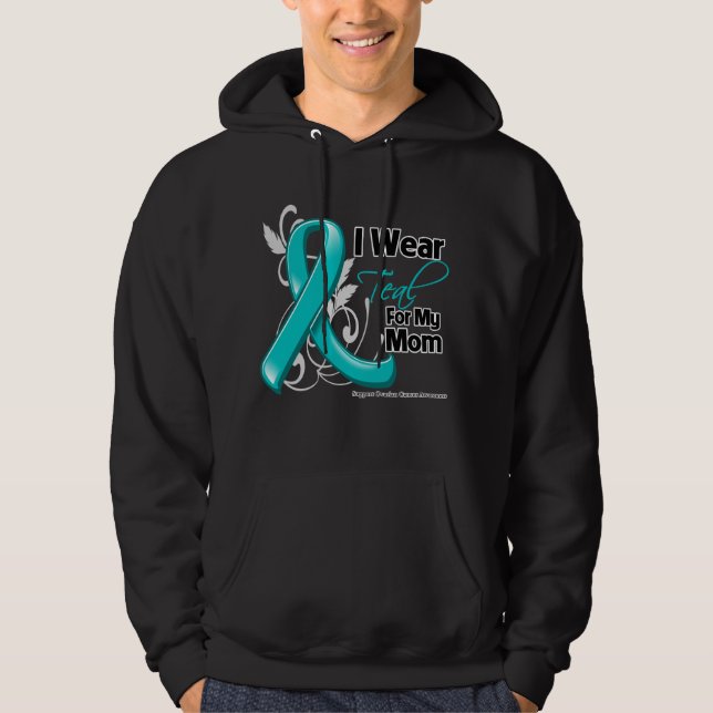 I Bära Teal for My Mamma - Ovariancancer Munkjacka (Framsida)