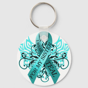 I Bära Teal for my Sister.png Nyckelring