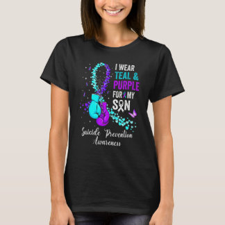 I Bära Teal & Lila for My Son Suicic Prevention T Shirt