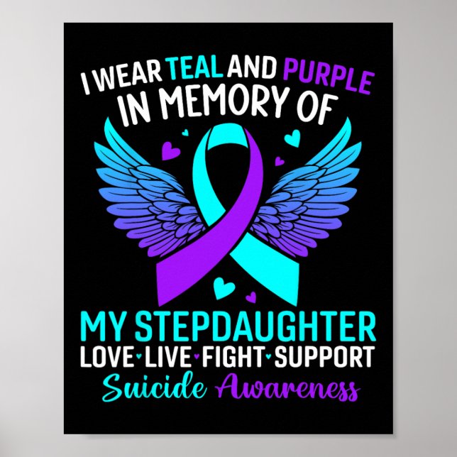 I Bära Teal och Lila för Stepdotters självmord r i Poster (Framsidan)