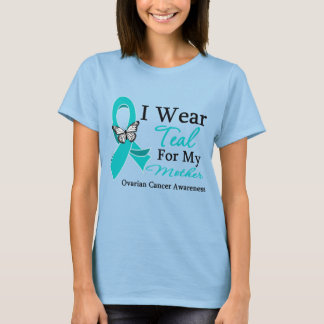 I Bära Teal Ribbon Mor Ovarian Cancer Tröja