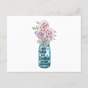 I Bära White för min Bro Lung Cancer Awareness Gif Meddelande Vykort