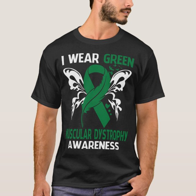 I Bärans Grönt för MUSKULÄR DYSTROFY Awareness T Shirt (Framsida)