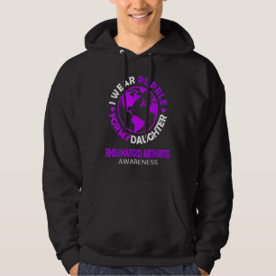 I bärans LILA för min DAUGHTER RHEUMATOID ARTHRITI Hoodie