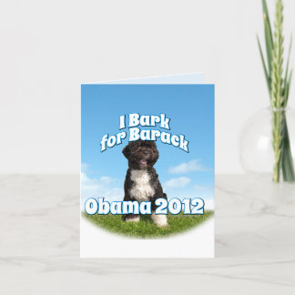 I Bark for Barack, Bo Första Hund Obama Kort