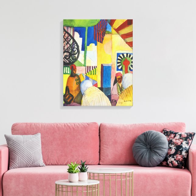 I basaren | Auguste Macke | Canvastryck (Insitu (Vardagsrum))