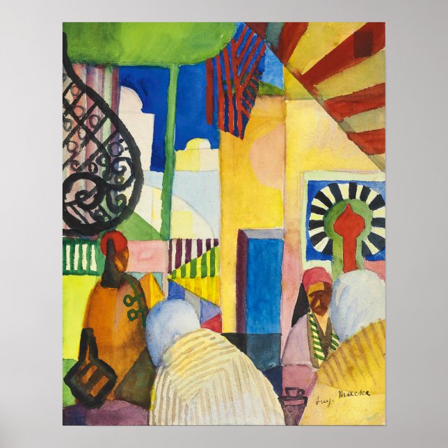 I basaren | Auguste Macke | Poster (Framsidan)