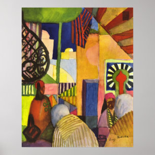 I basaren vid Augusti Macke Poster