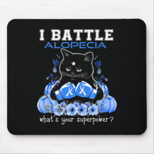 I Battle Alopecia Awareness Roligt Cat Musmatta