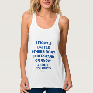 I BATTLE TYP 1 DIABETES LINNE MED RACERBACK 