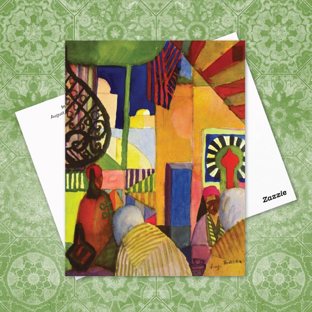 I Bazaar Tunisisk August Macke Vykort (Skapare uppladdad)