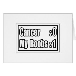 I Beat Breast Cancer (resultattavla) Hälsningskort