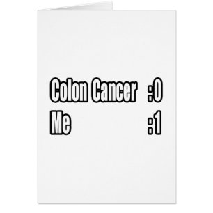 I Beat Colon Cancer (resultattavla) Hälsningskort