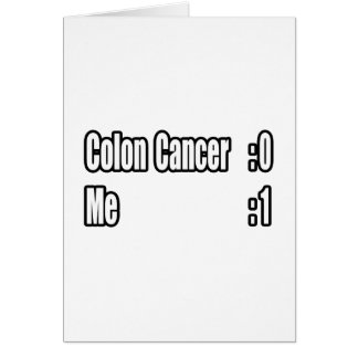 I Beat Colon Cancer (resultattavla) Hälsningskort