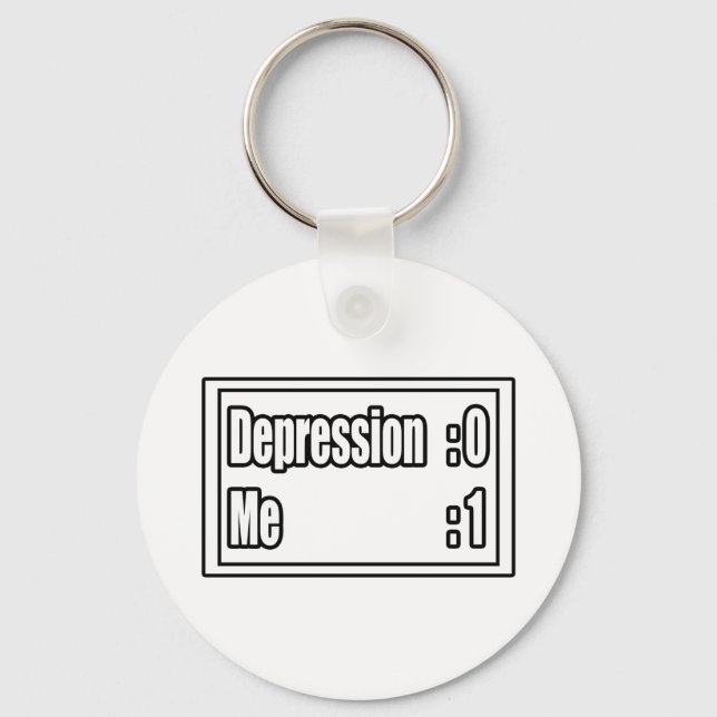 I Beat Depression (resultattavla) Nyckelring (Framsida)
