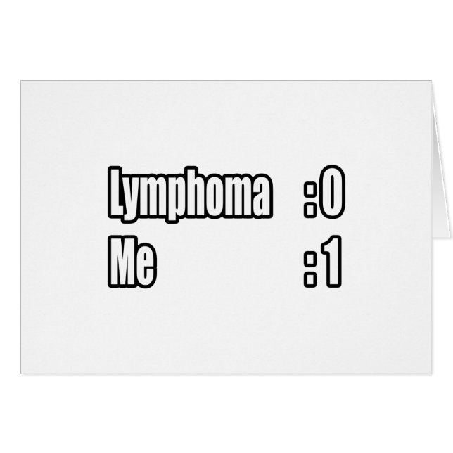 I Beat Lymphoma (resultattavla) Hälsningskort (Framsidan Horizontal)