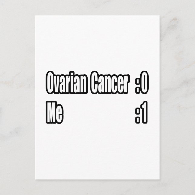 I Beat Ovarian Cancer (resultattavla) Vykort (Framsida)