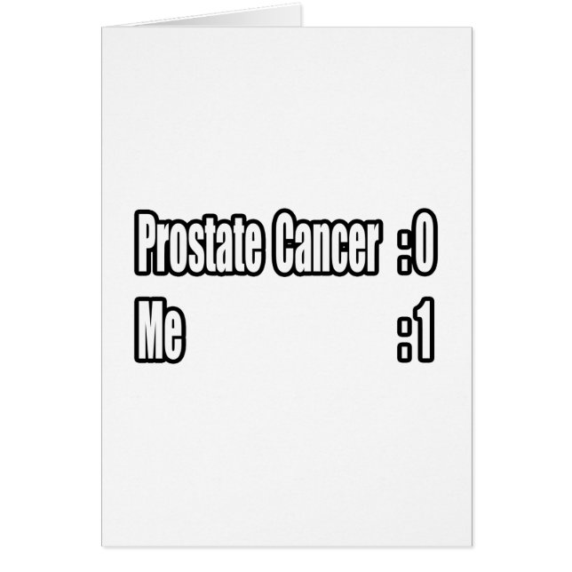 I Beat Prostate Cancer (resultattavla) Hälsningskort (Framsidan)