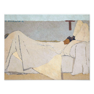 I Bed Edouard Vuillard Fototryck