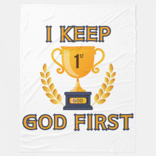 I Behålla Gud First Faith Baserad Fleecefilt