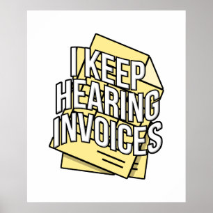 I Behålla Hearing Invoices Accountant Bookkeeper G Poster