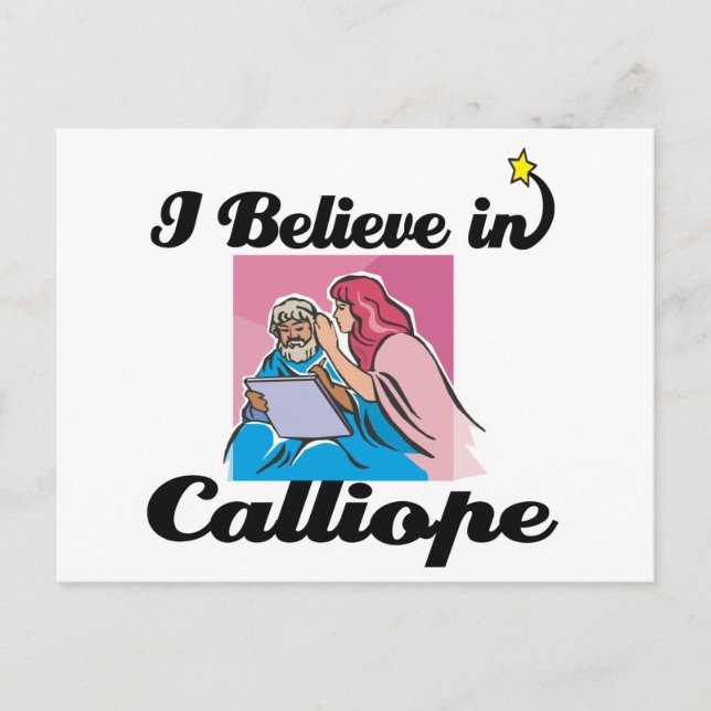 i believe in Calliope Vykort (Framsida)