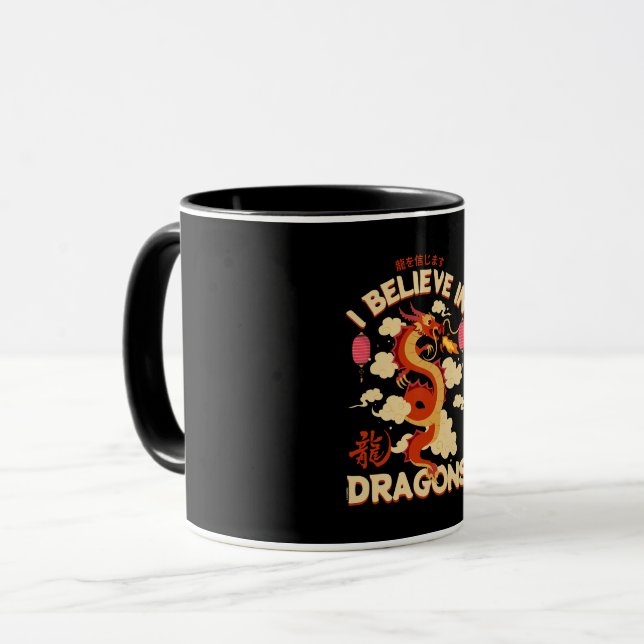 I believe in dragons - Fantasy Mugg (Framsida vänster)