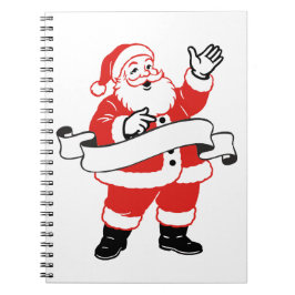 I Believe in Santa Blank Banner- Vintage Art Anteckningsbok