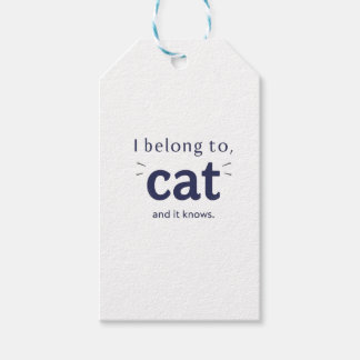 I Belong to Cat Presentetikett