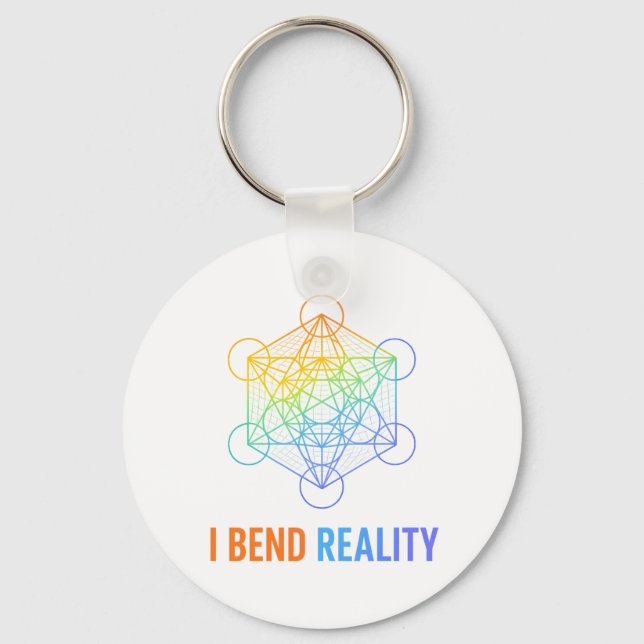 I Bend Reality – Sacred Geometry Energy Design Nyckelring (Framsida)