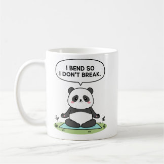 “I Bend So I Don’t Break” panda design Kaffemugg