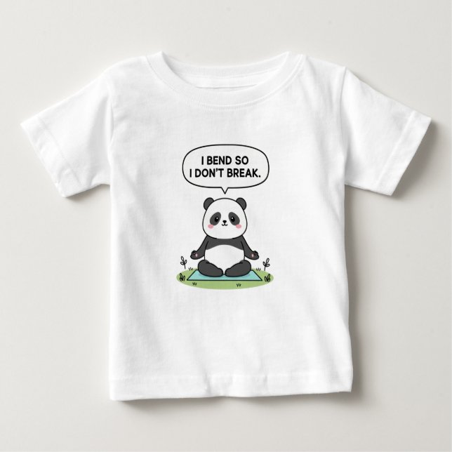 “I Bend So I Don’t Break” panda design T Shirt (Framsida)