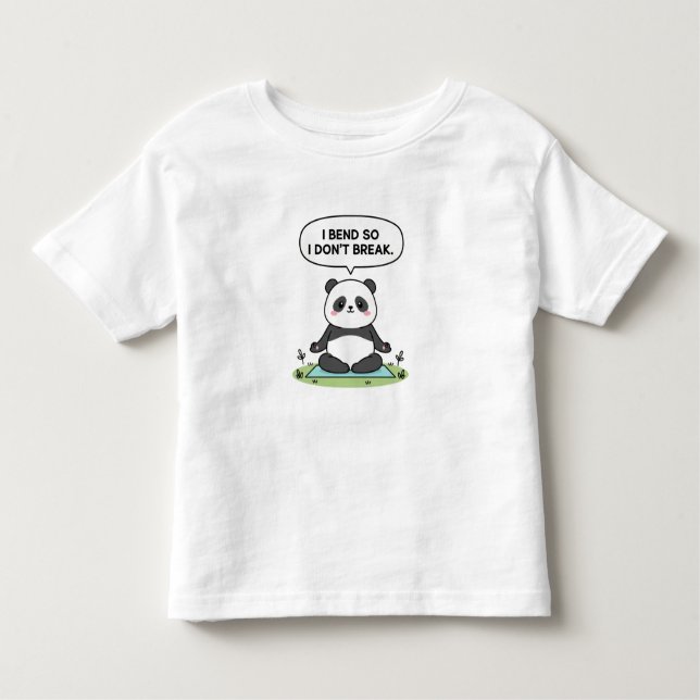 “I Bend So I Don’t Break” panda design T Shirt (Framsida)