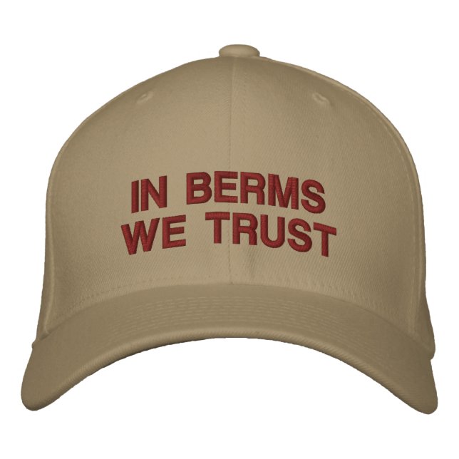 "I Berms We Trust" Broderad Keps (Framsida)
