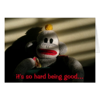 I besvära den tomma apan hälsningskort